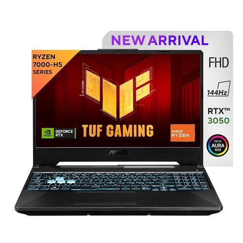 ASUS 15inch Gaming Laptop TUF Gaming A15 AMD Ryzen 7 7435HS NVIDIA GeForce RTX 3050 16GB RAM 512GB SSD FHD 144Hz 250 nits 15.6" Windows 11 MS Office FA566NCR-HN254WSBlack